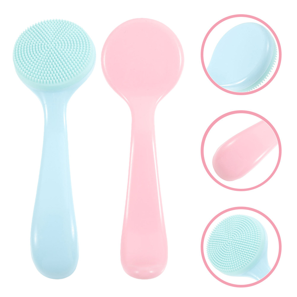 Silicone Face Scrubber Electric - 4Pcs Silicone Face Wash Brush Facial