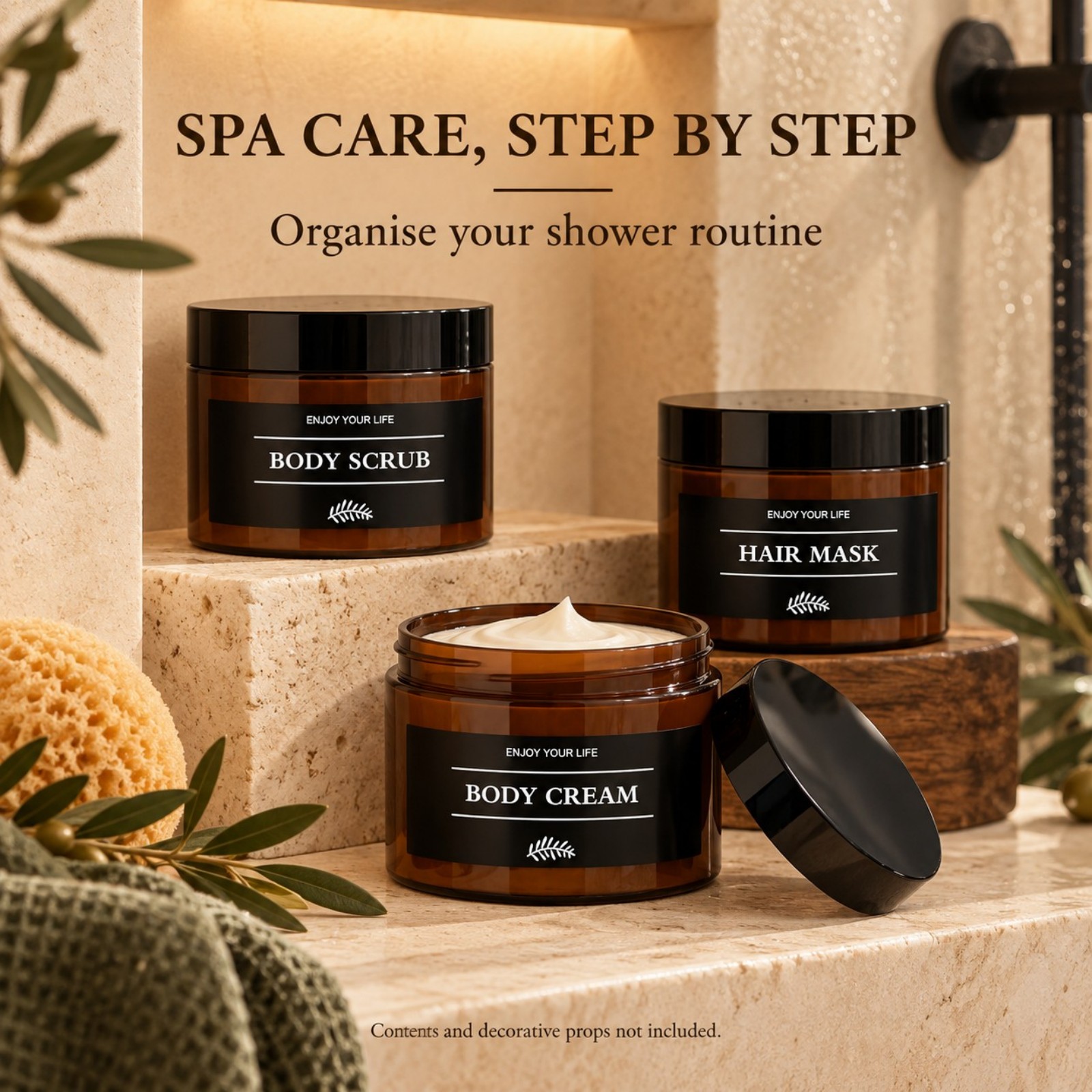 3PCS Bathroom Storage Jars wit - Hair Care ulasan dan harga
