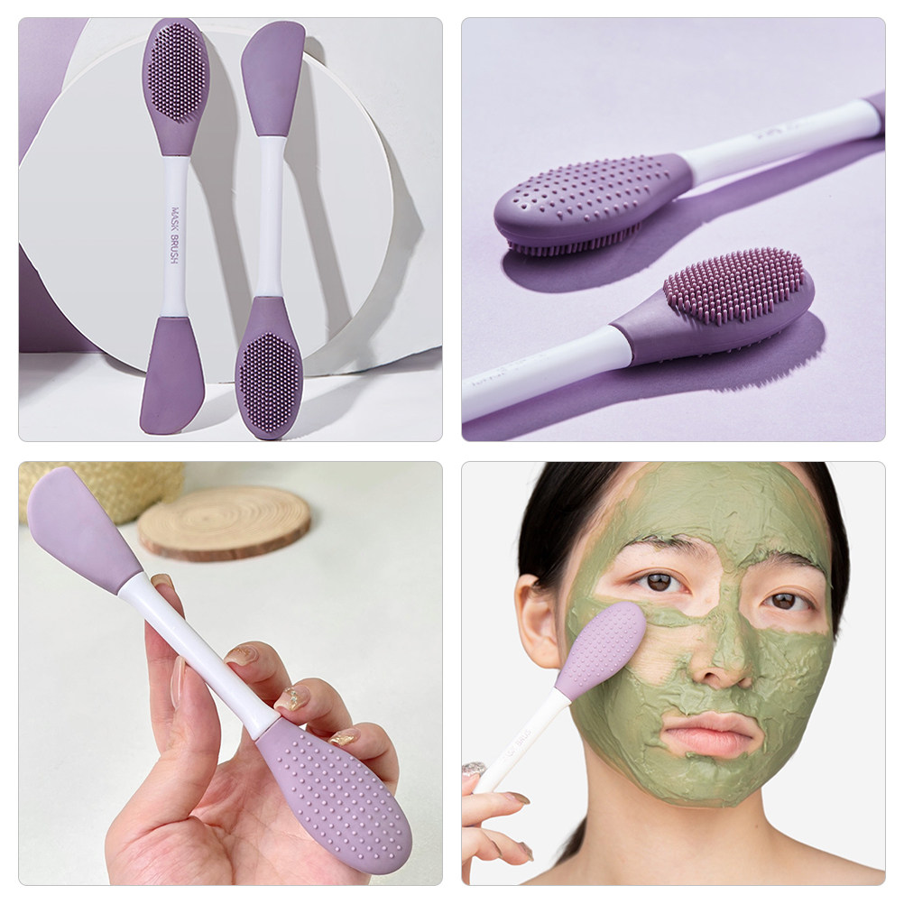 Silicone Dual-Head Face Mask B - Silicone Face Scrubber Electric ulasan dan harga