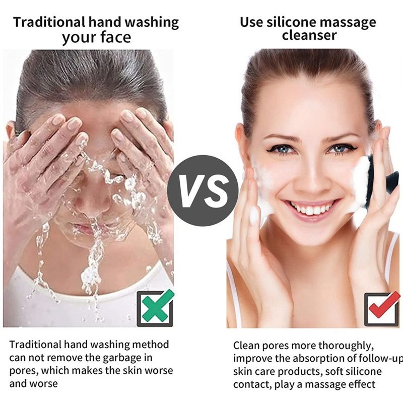 TAIGH-2Pcs Silicone Face Scrub - Silicone Face Scrubber Electric ulasan dan harga