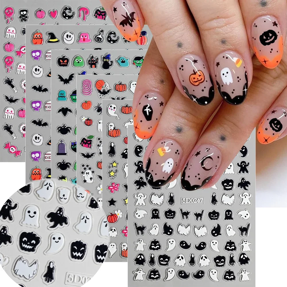 1sheet 5D Halloween Nail Stick - Nail Art ulasan dan harga