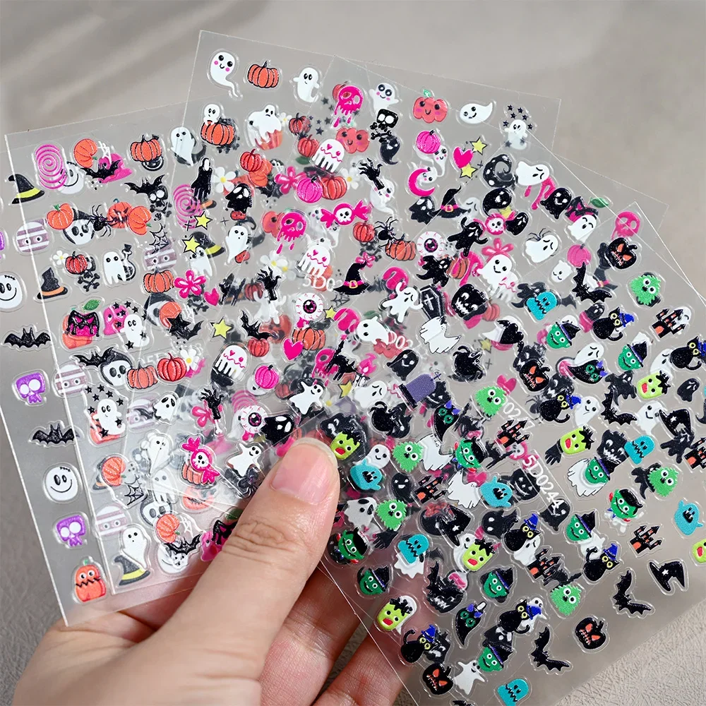 1sheet 5D Halloween Nail Stick - Nail Art ulasan dan harga