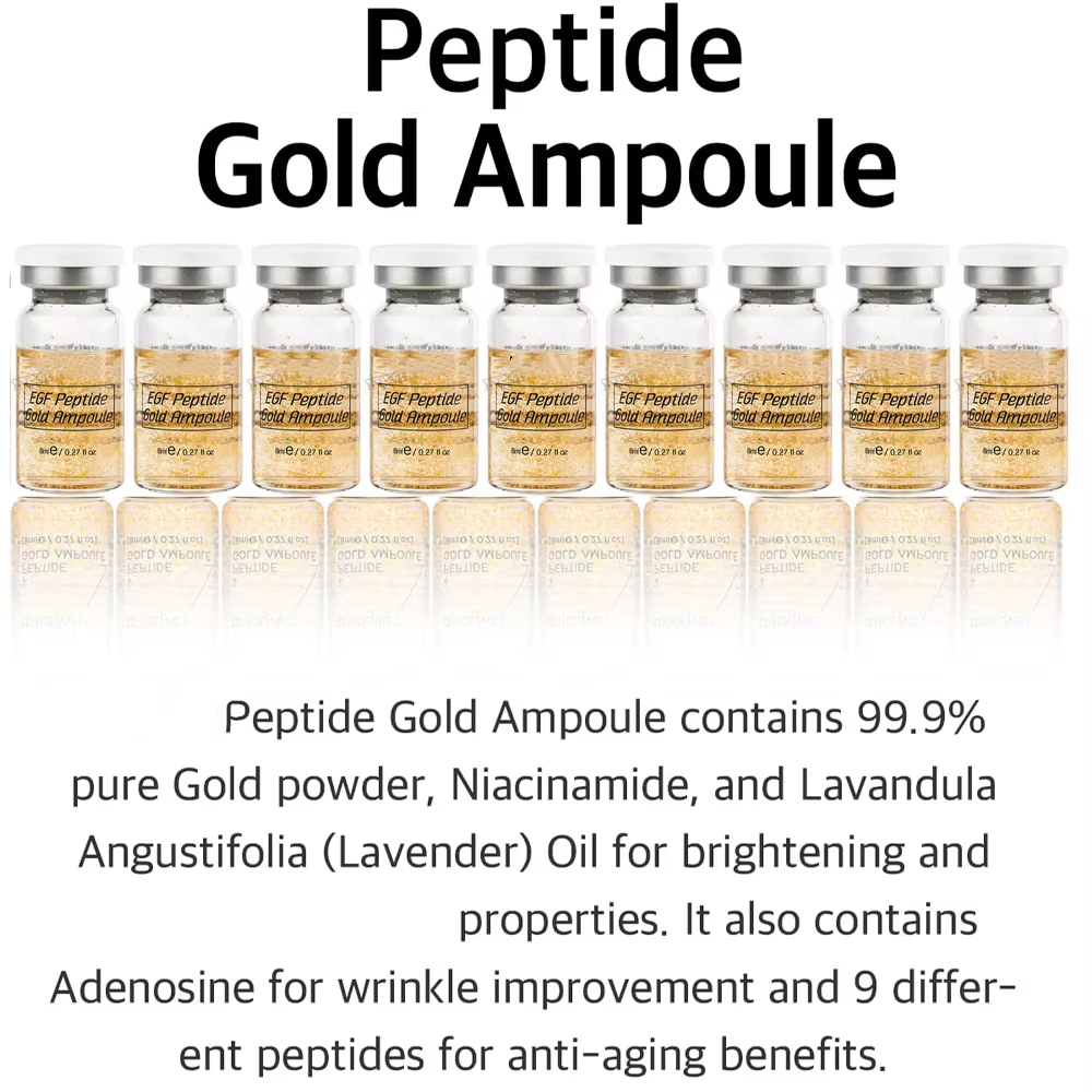 Korea Peptide Gold Ampoule Ski - Hyaluronic Acid Facial Serum ulasan dan harga