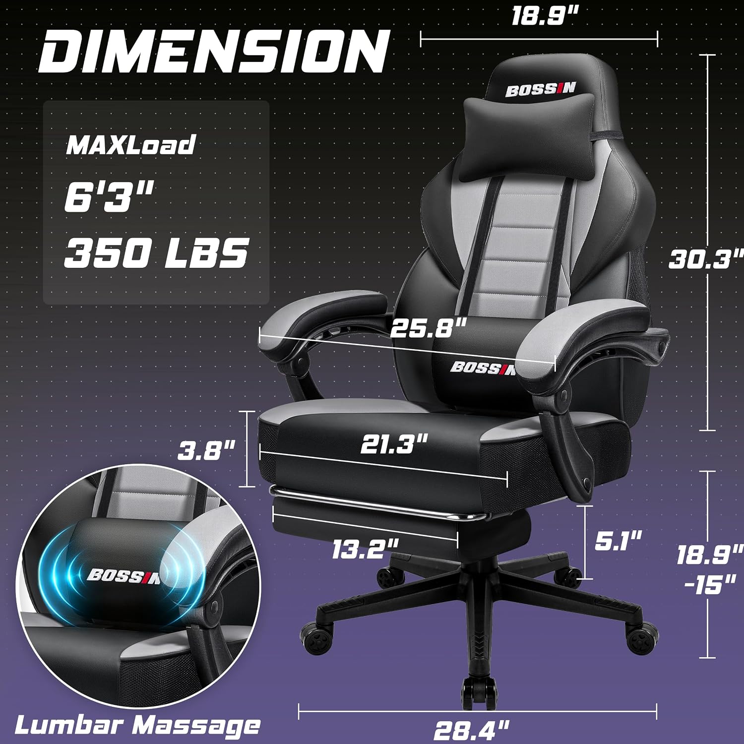 Gaming Chair with Massage, Erg - Massage ulasan dan harga