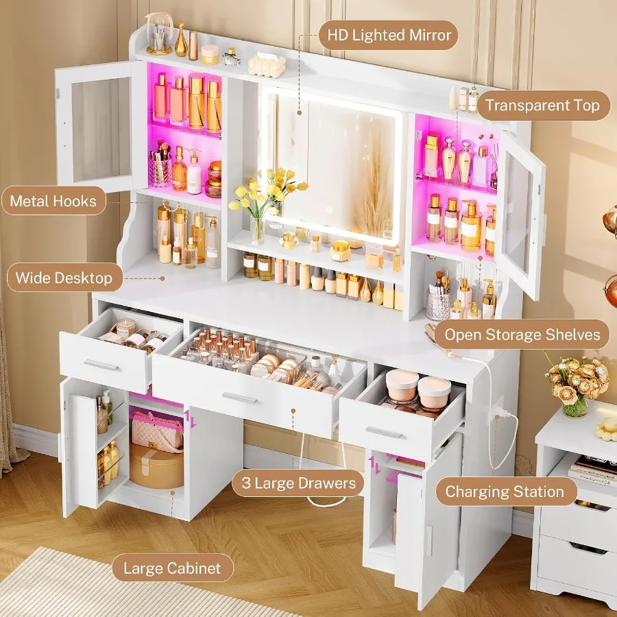 Makeup vanity desk with mirror - Makeup ulasan dan harga