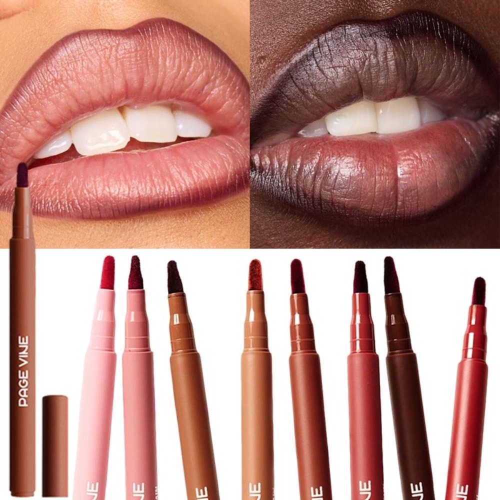 Velvet Brown Lip Liner Pencil  - Matte Velvet Lip Tint Long Lasting ulasan dan harga