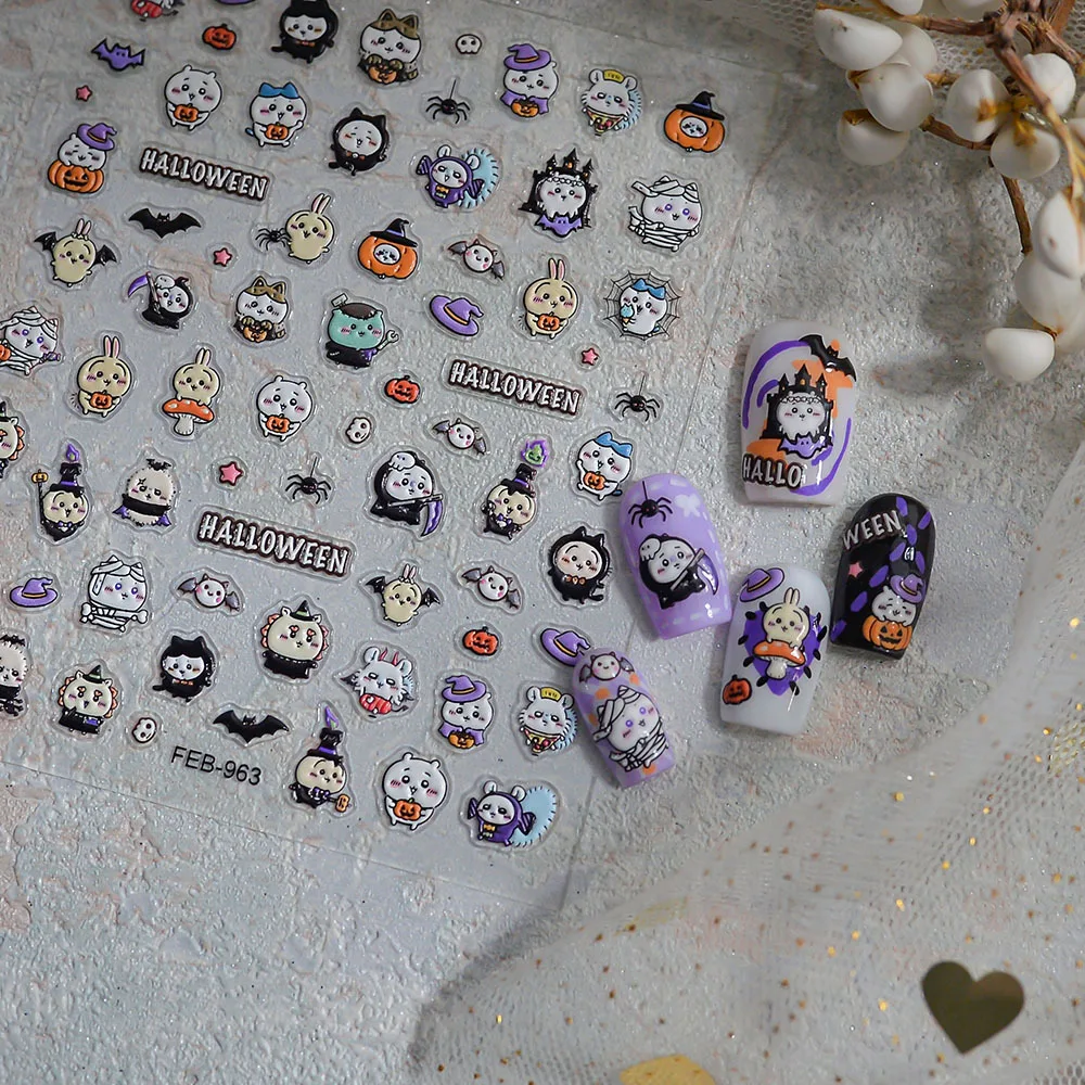 New Chiikawa 5D Embossed Nail  - Nail Art ulasan dan harga