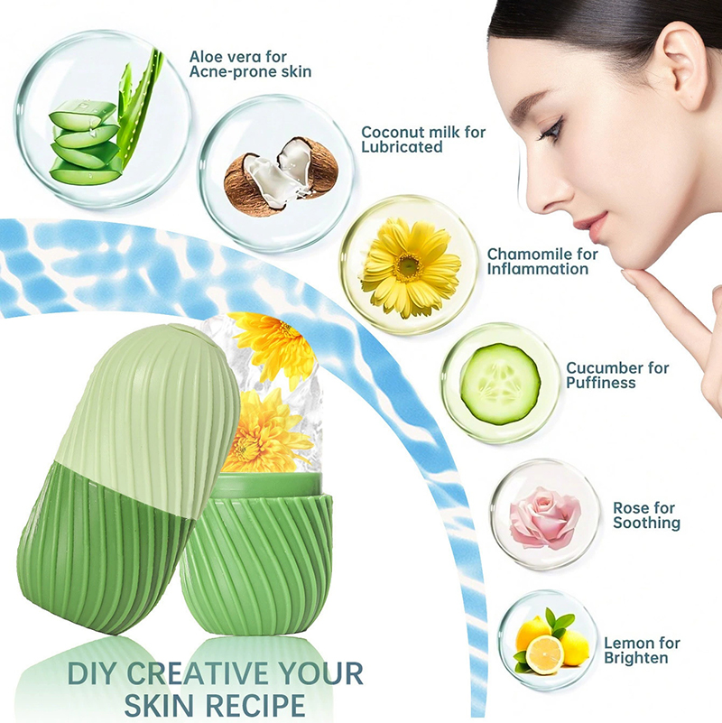 【1PC Silicone Ice Face Roller  - Face Ice Roller Puffiness ulasan dan harga