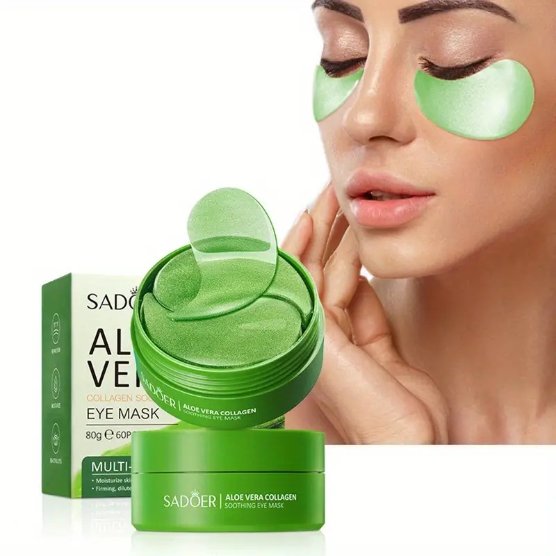 60 Pieces of Aloe Vera Collage - Collagen Under Eye Patches ulasan dan harga