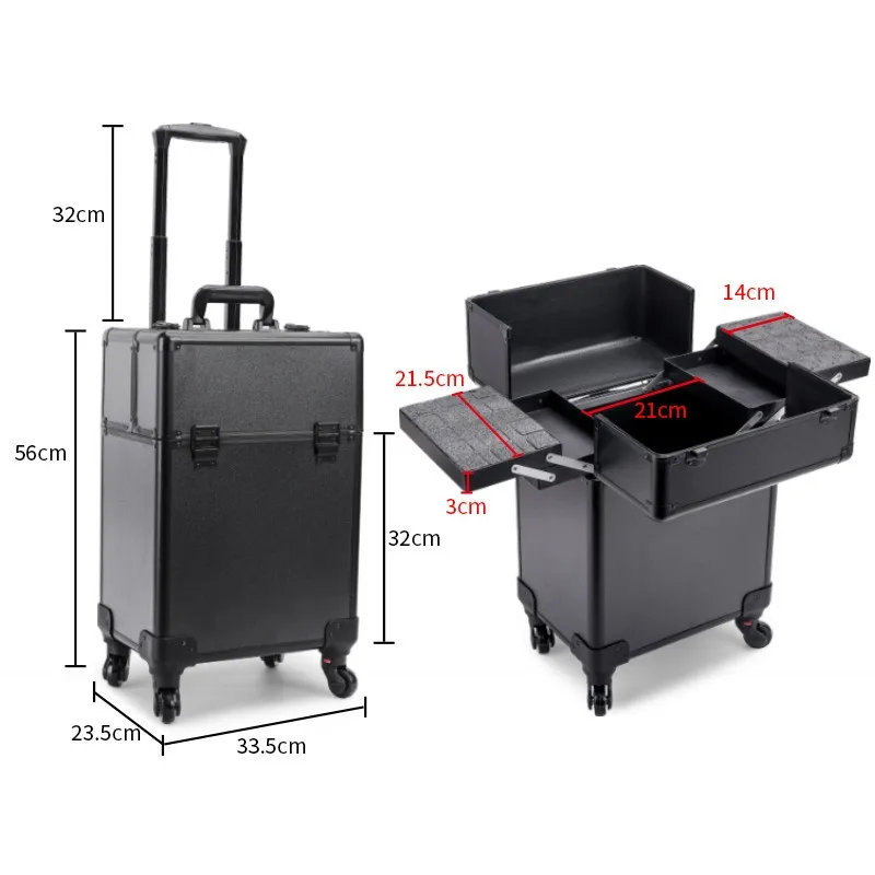 Aluminum Alloy Pro Large Capac - Makeup ulasan dan harga