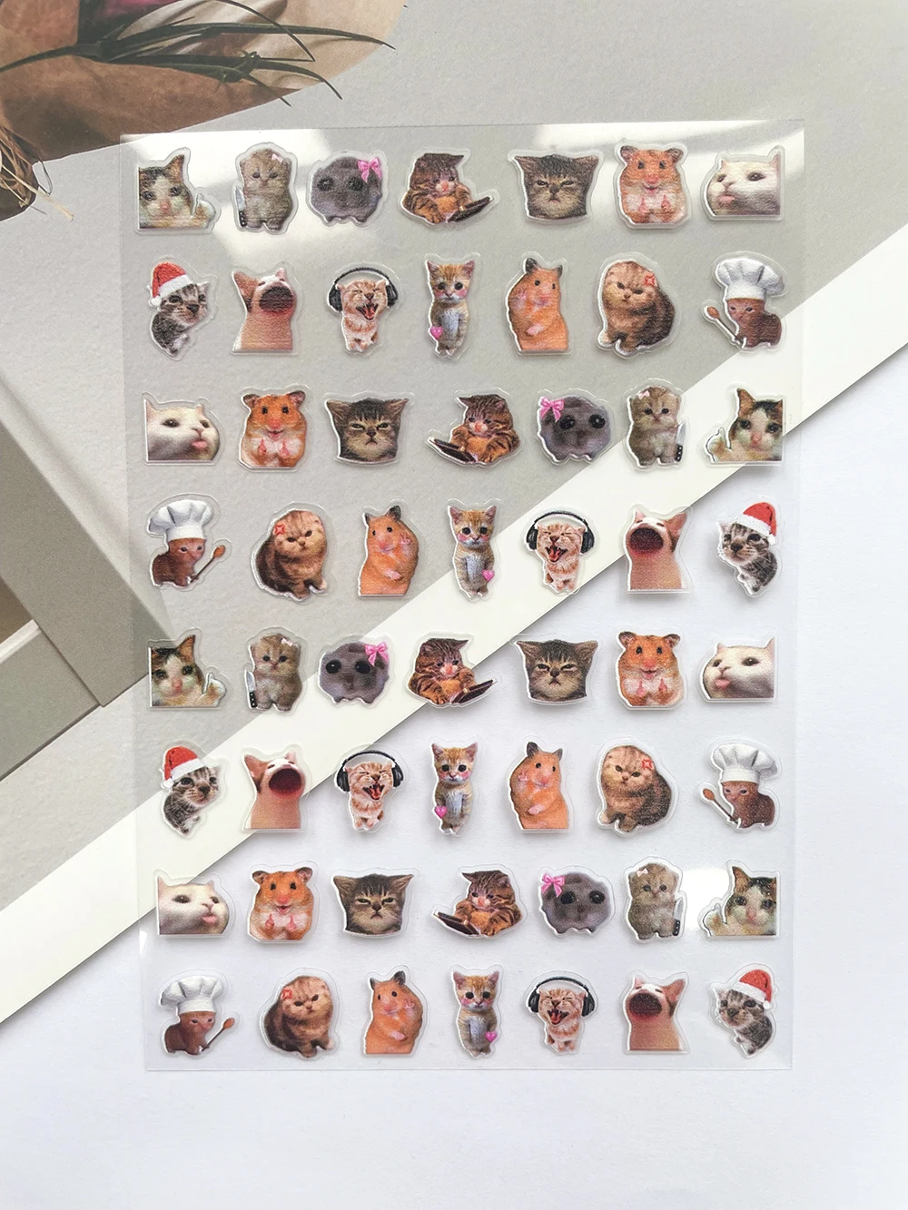 Mini Pvc Funny Cat Poster Good - Nail Art ulasan dan harga